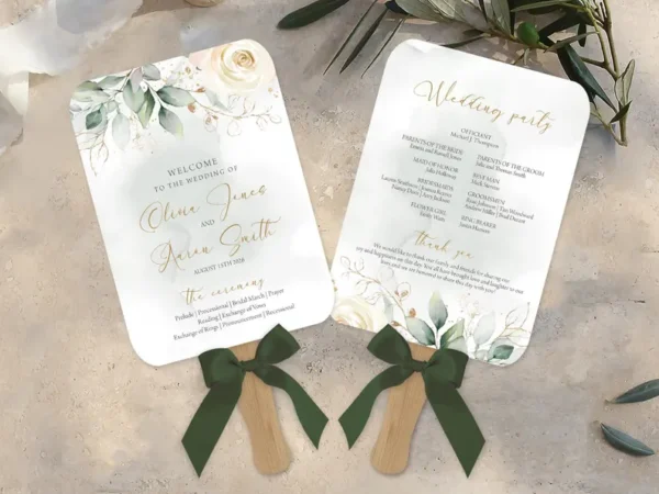 Wedding Program Fan - Image 2