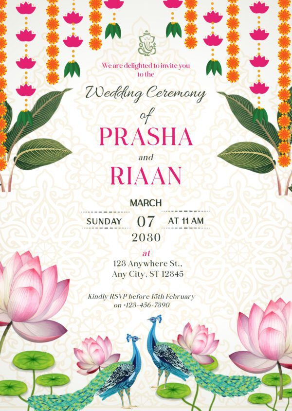White Floral Indian Wedding