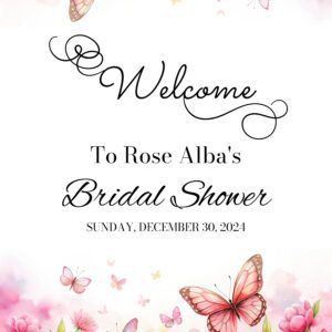 Spring Bridal Shower Welcome Sign - Event Entrance Sign